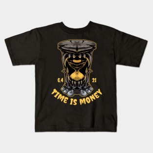 Hourglass ( Tiime Is Money) Kids T-Shirt